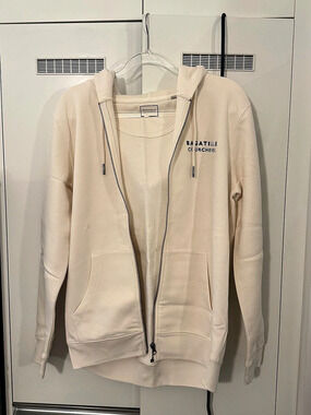 Bagatelle Courchevel Ski Graphic Zip Hoodie Cream